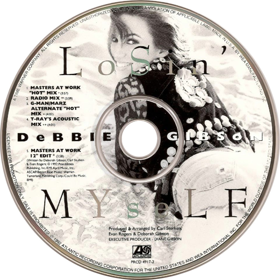 Cartula Cd de Debbie Gibson - Losin' Myself (Cd Single)