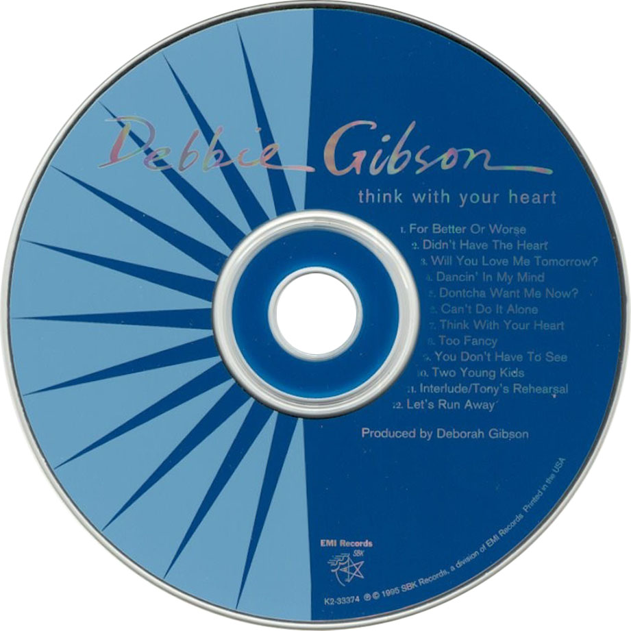 Cartula Cd de Debbie Gibson - Think With Your Heart