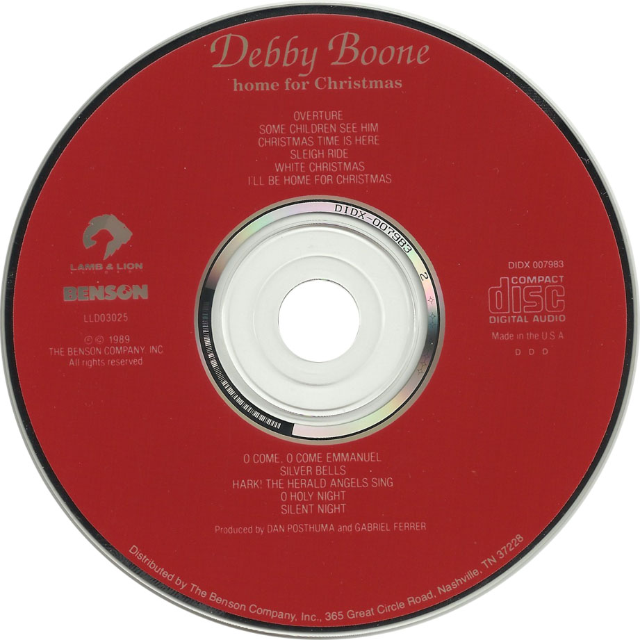 Cartula Cd de Debby Boone - Home For Christmas