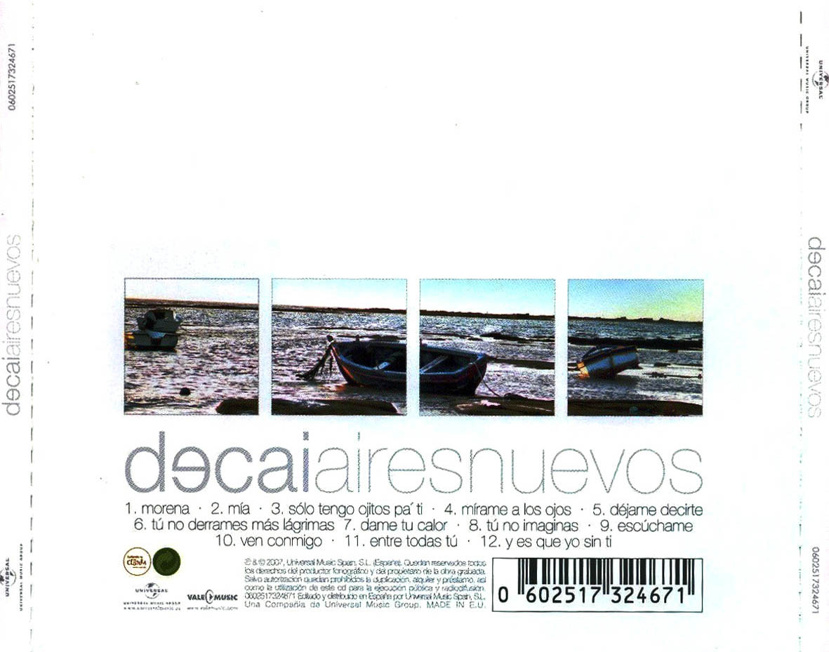 Cartula Trasera de Decai - Aires Nuevos