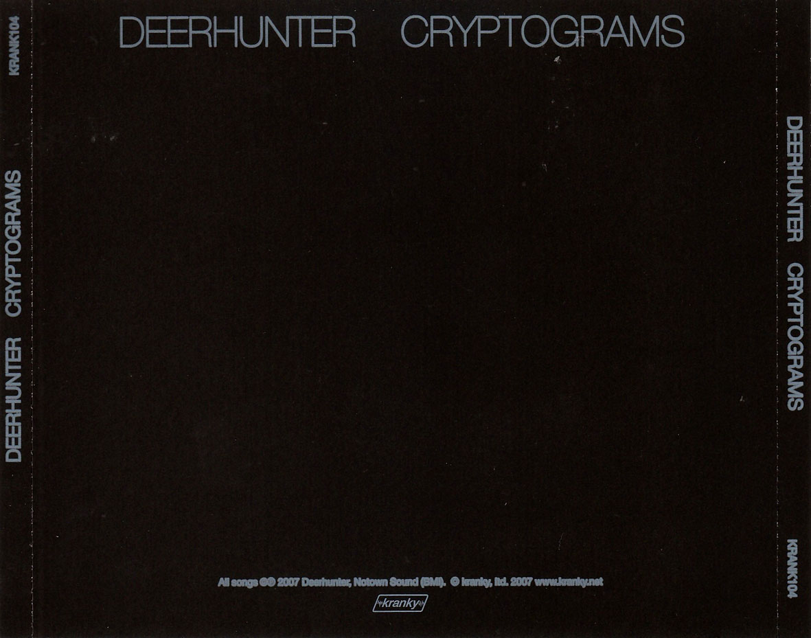 Cartula Trasera de Deerhunter - Cryptograms