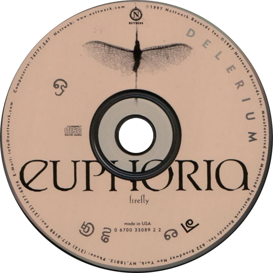 Cartula Cd de Delerium - Euphoria (Firefly) (Cd Single)