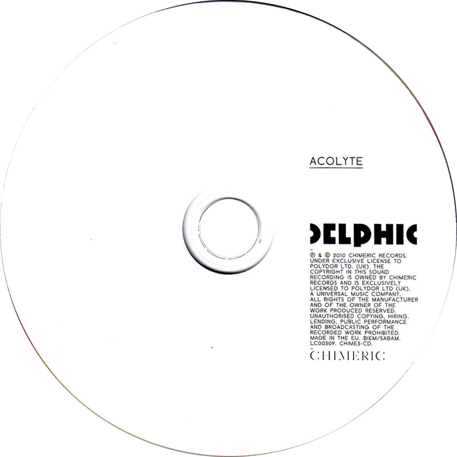 Cartula Cd de Delphic - Acolyte