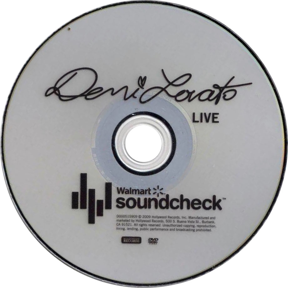 Cartula Cd de Demi Lovato - Demi Lovato Live: Walmart Soundcheck