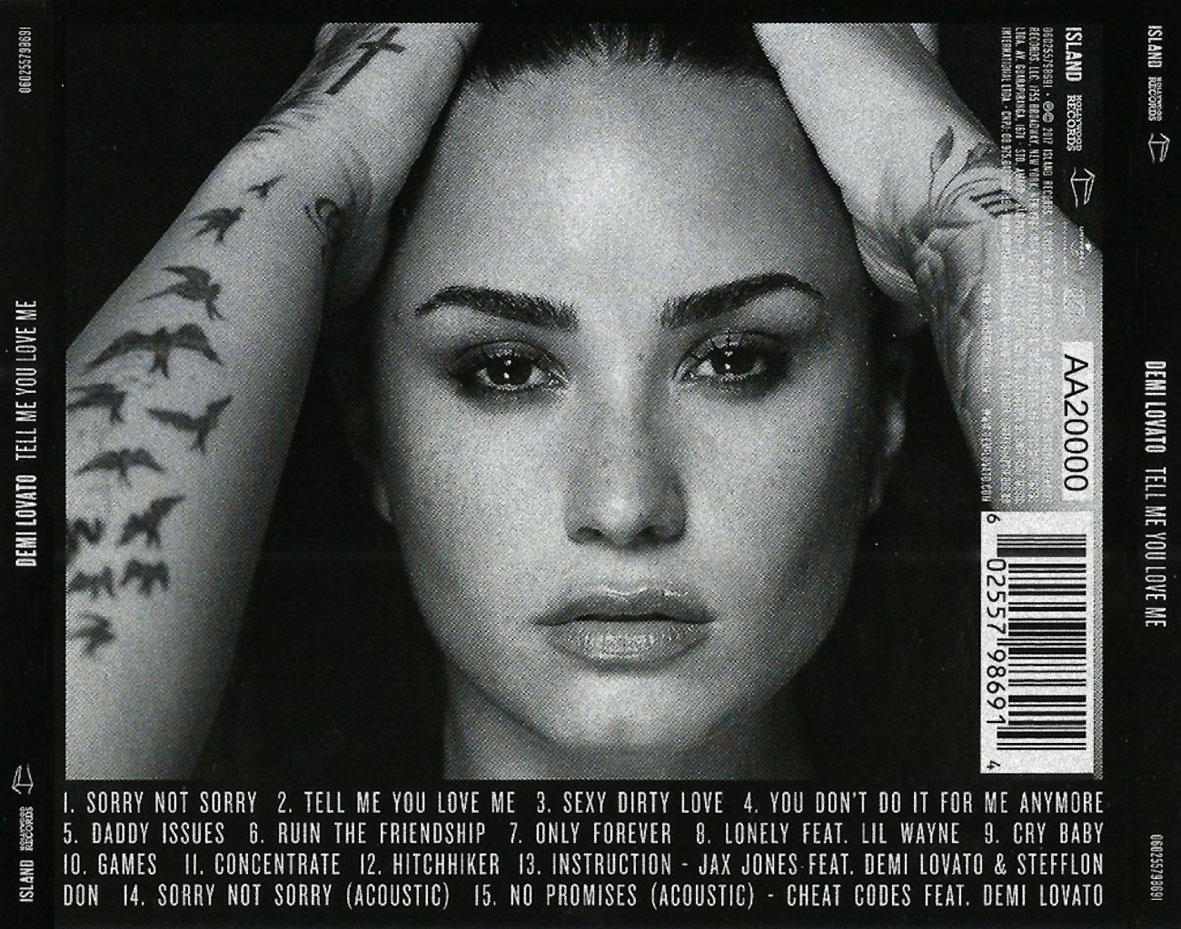 Cartula Trasera de Demi Lovato - Tell Me You Love Me (Deluxe Edition)