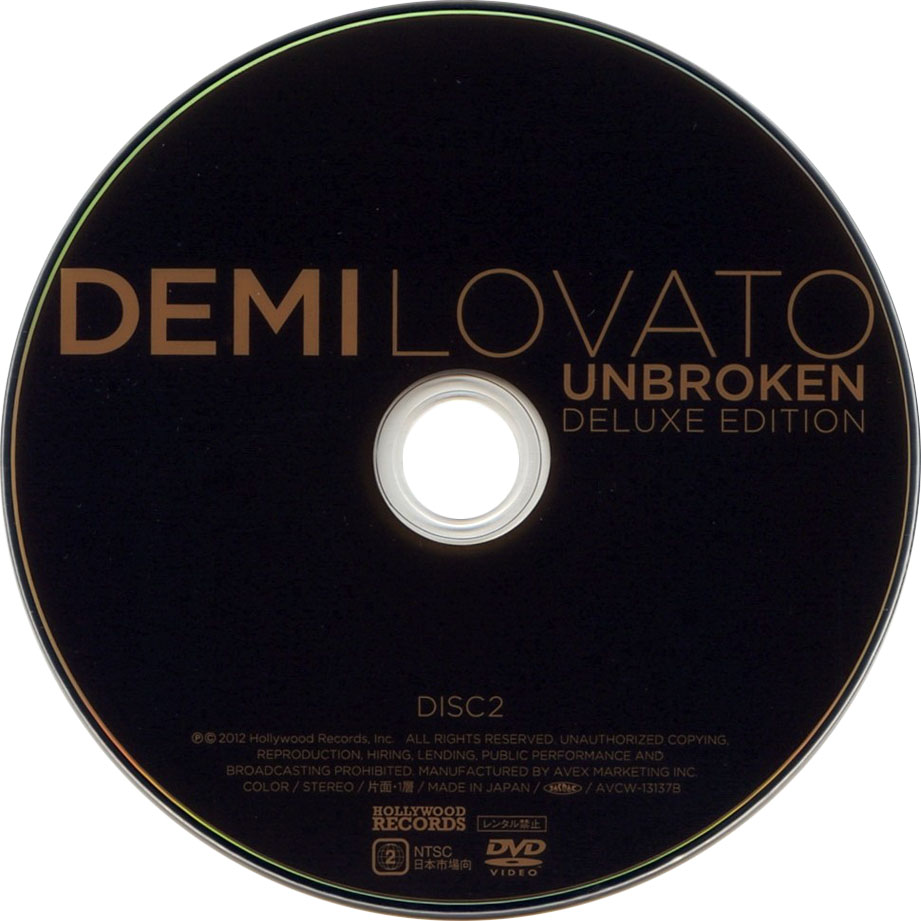 Cartula Dvd de Demi Lovato - Unbroken (Japanese Edition)