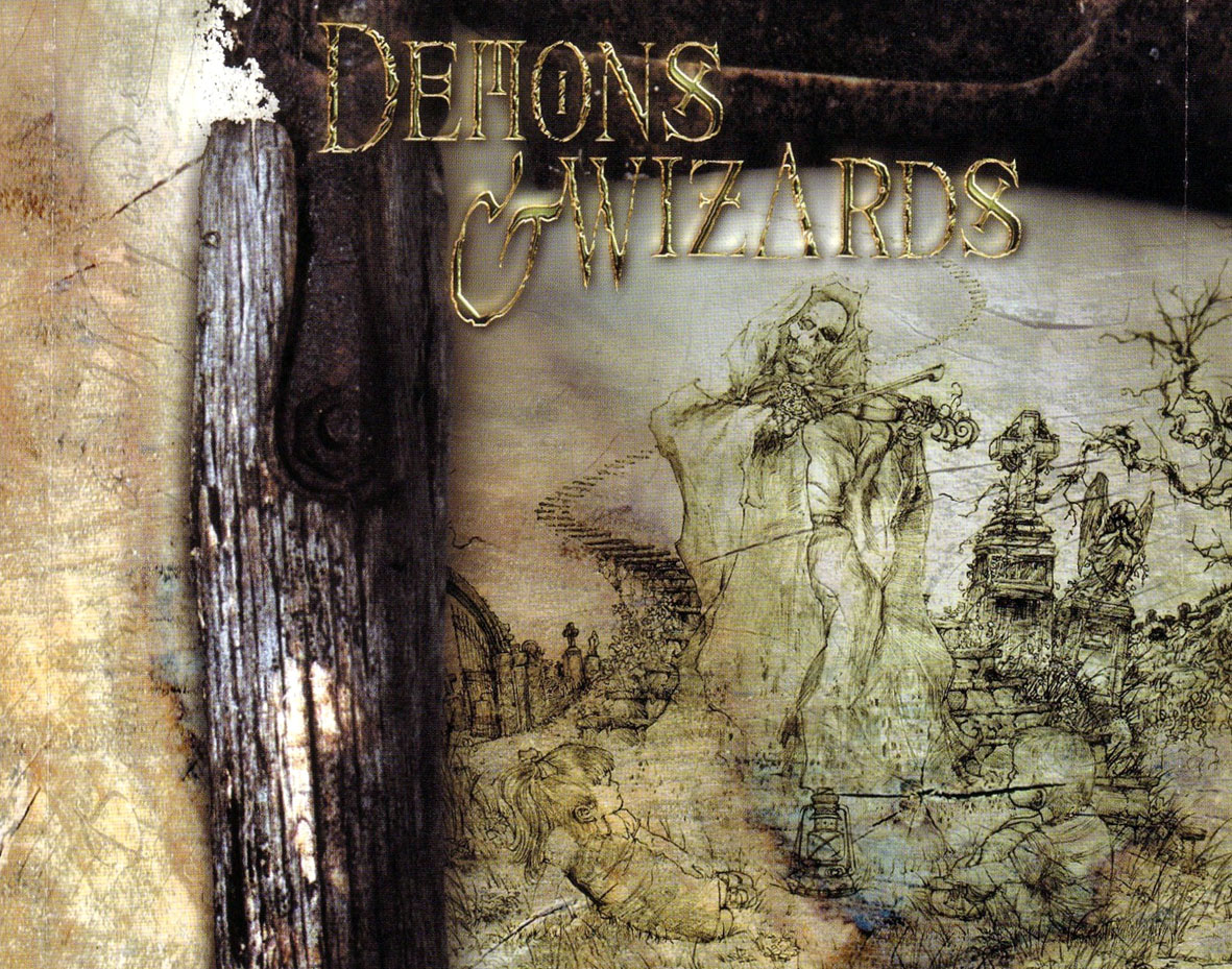 Cartula Interior Trasera de Demons & Wizards - Demons & Wizards