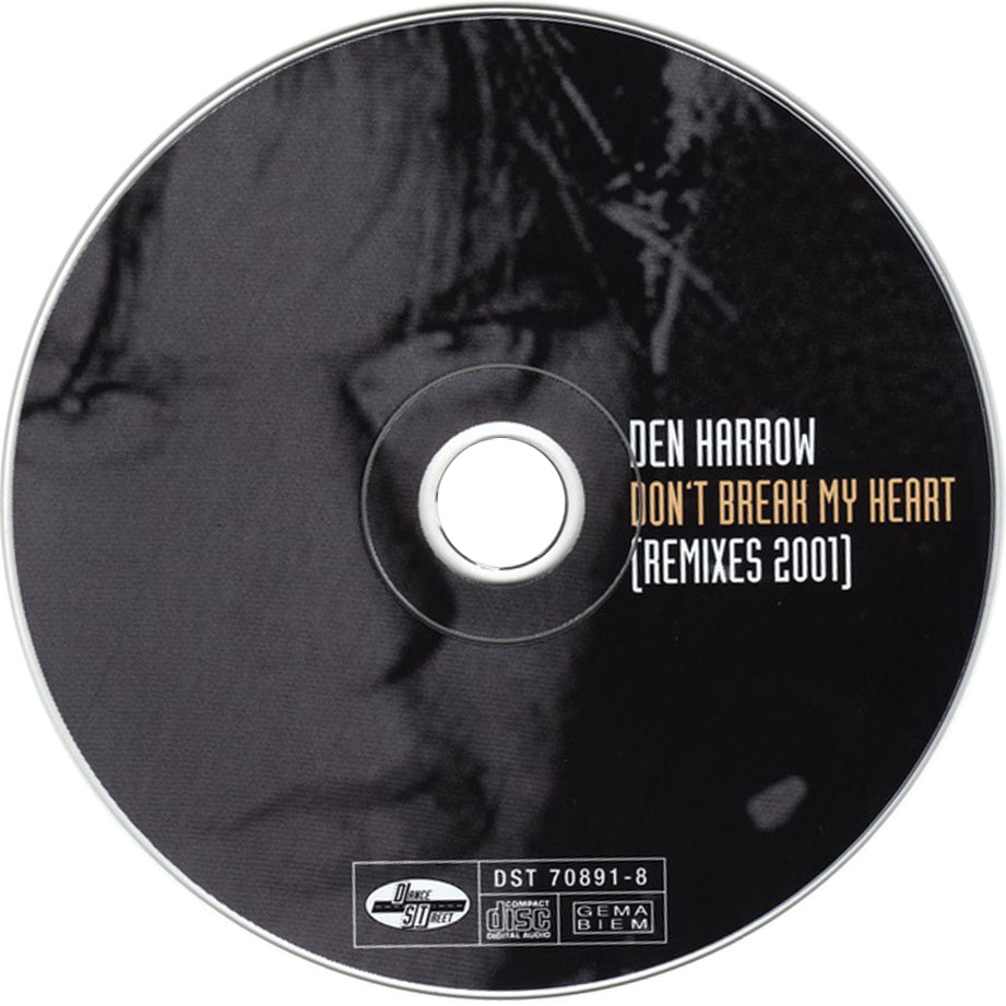 Cartula Cd de Den Harrow - Don't Break My Heart (Remixes 2001) (Cd Single)