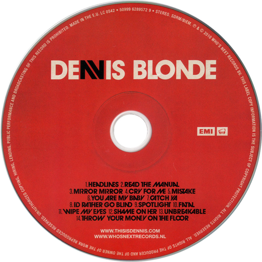 Cartula Cd de Dennis - Blonde