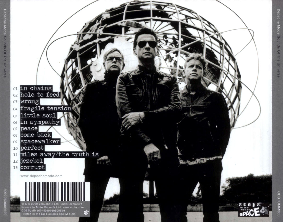 Cartula Trasera de Depeche Mode - Sounds Of The Universe