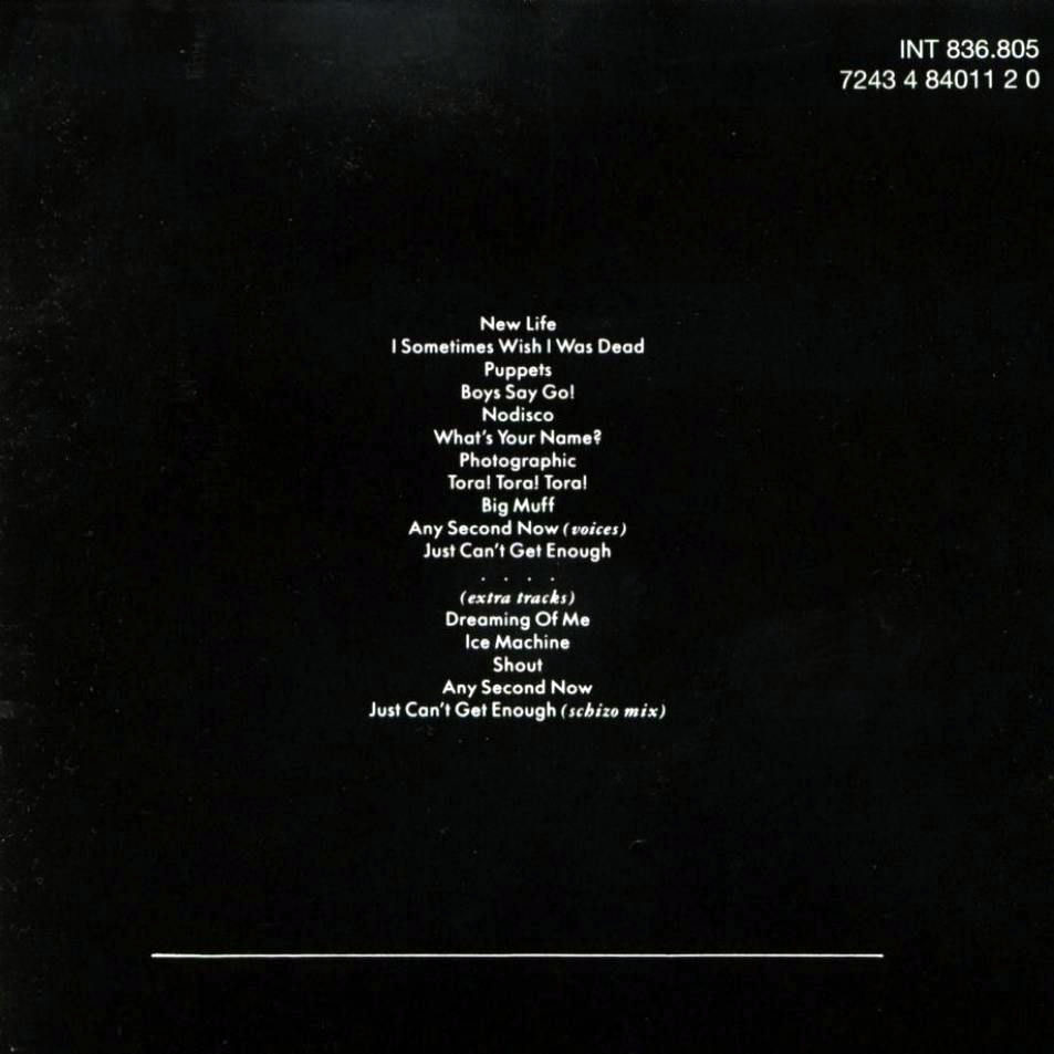 Cartula Interior Frontal de Depeche Mode - Speak & Spell (1988)