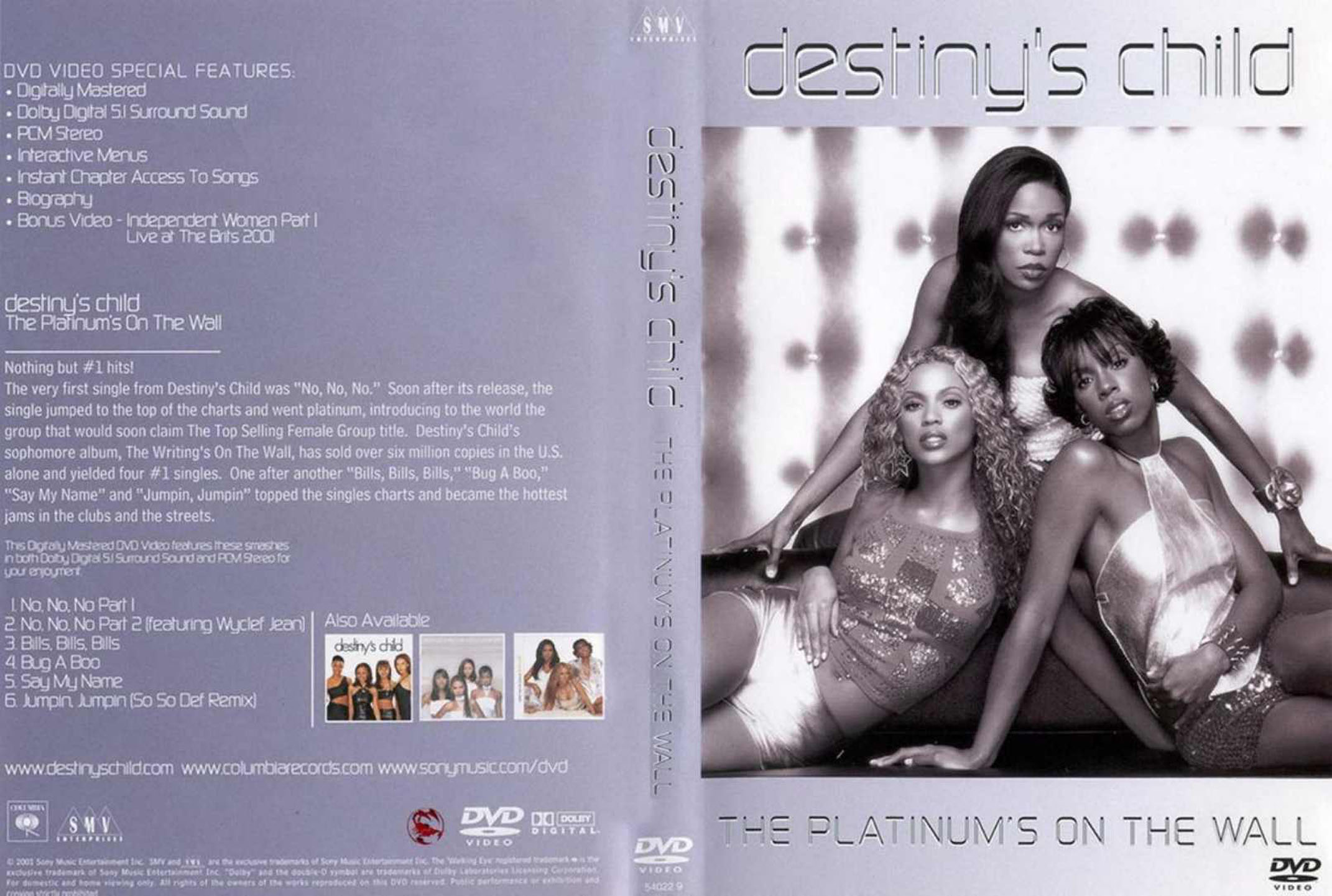 Cartula Caratula de Destiny's Child - The Platinum's On The Wall (Dvd)