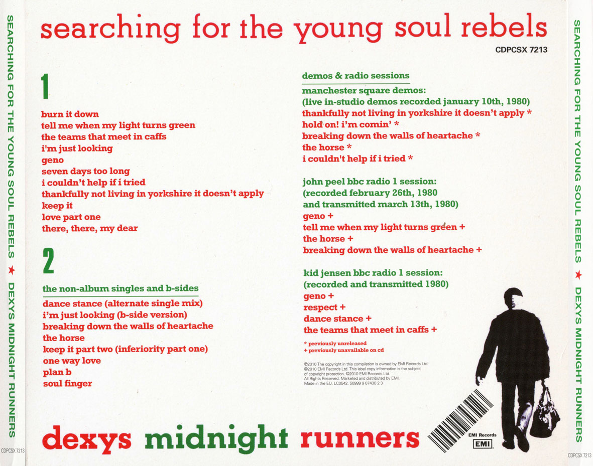 Cartula Trasera de Dexys Midnight Runners - Searching For The Young Soul Rebels (30th Anniversary Special Edition)