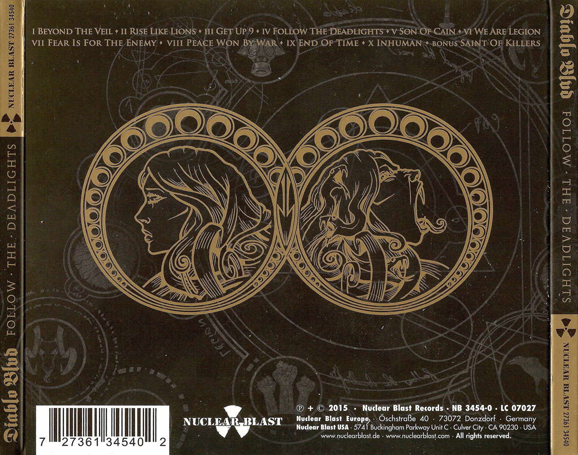 Cartula Trasera de Diablo Boulevard - Follow The Deadlights (Limited Edition)