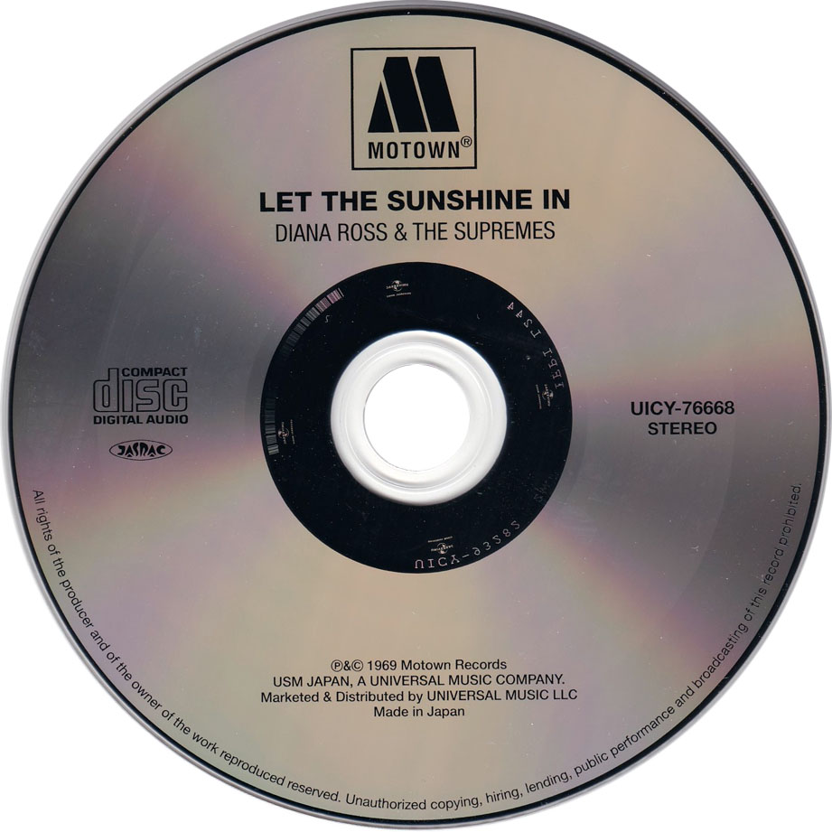 Cartula Cd de Diana Ross & The Supremes - Let The Sunshine In