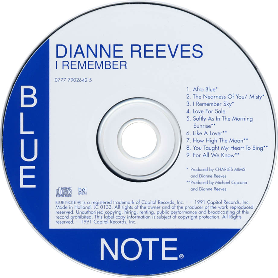 Cartula Cd de Dianne Reeves - I Remember