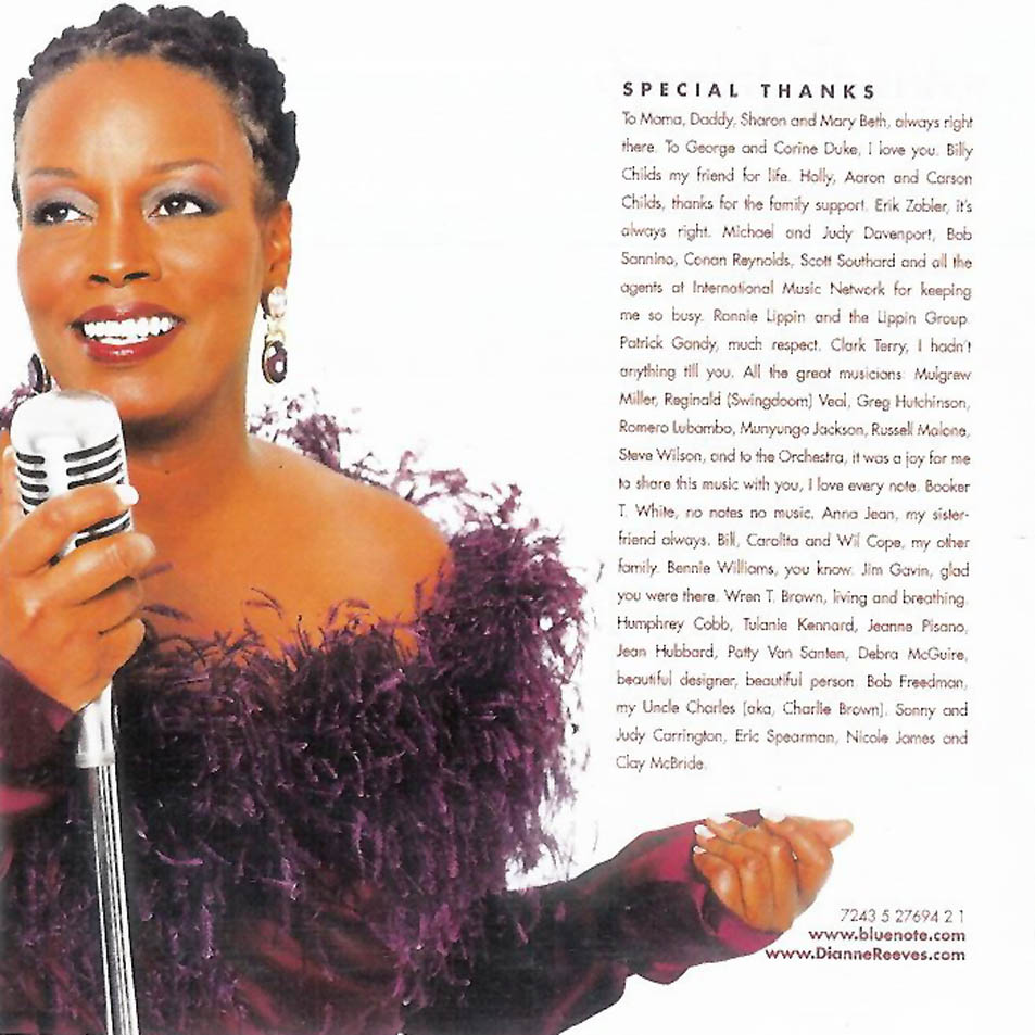 Cartula Interior Frontal de Dianne Reeves - The Calling: Celebrating Sarah Vaughan