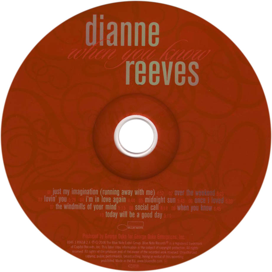 Cartula Cd de Dianne Reeves - When You Know