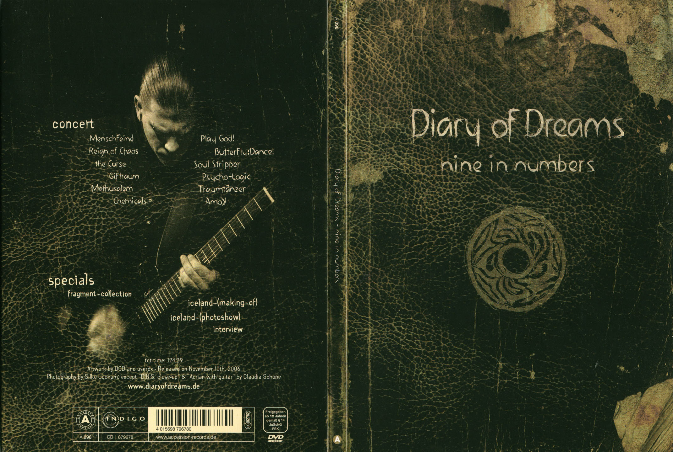 Cartula Caratula de Diary Of Dreams - Nine In Numbers (Dvd)
