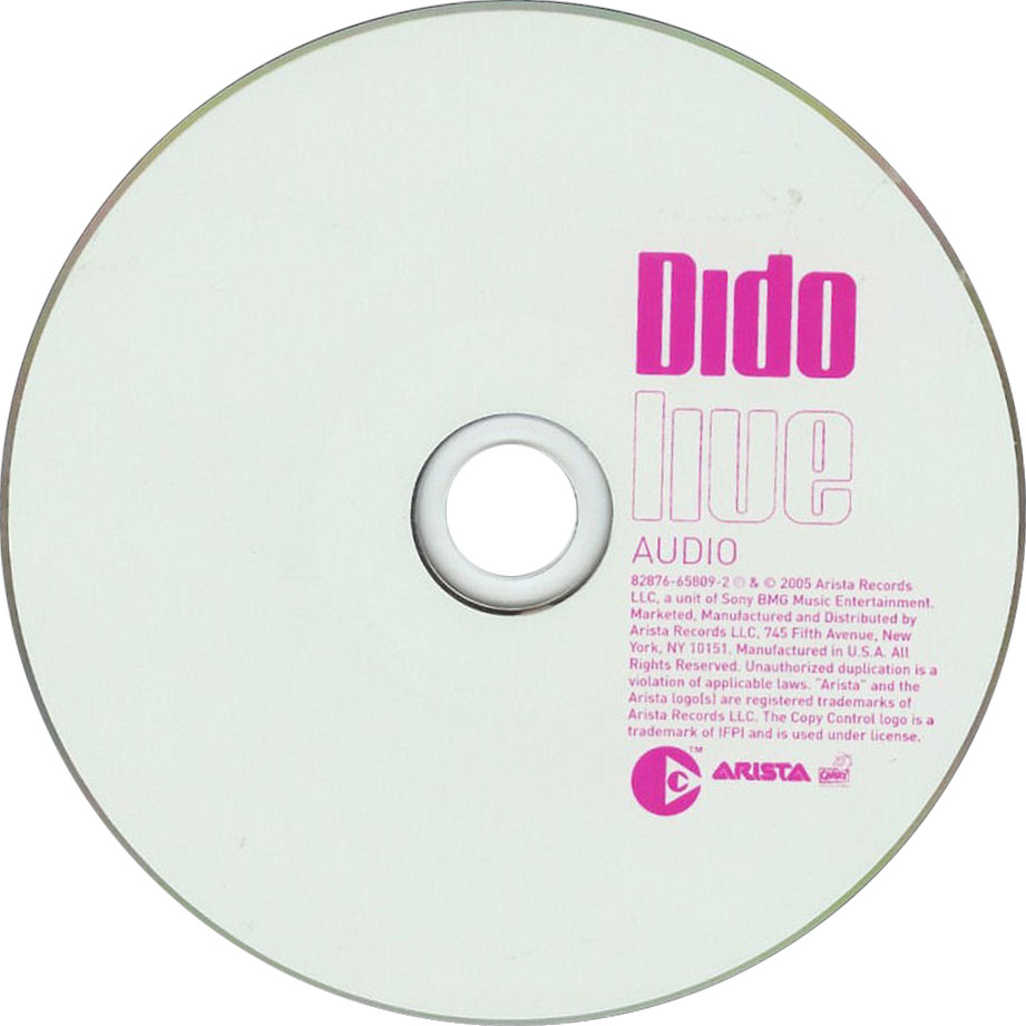 Cartula Cd de Dido - Live (Dvd)