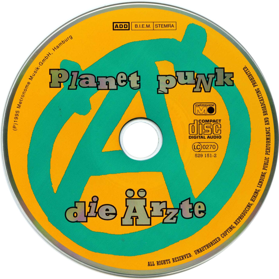 Cartula Cd de Die rzte - Planet Punk