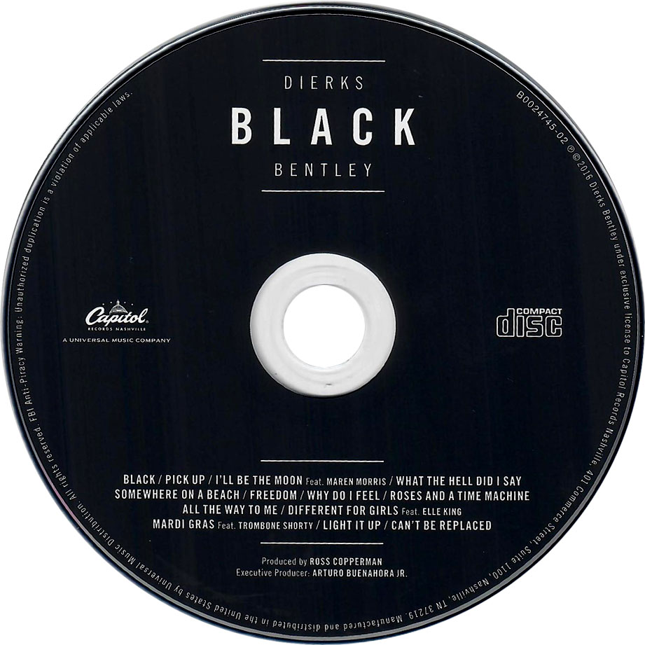 Cartula Cd de Dierks Bentley - Black