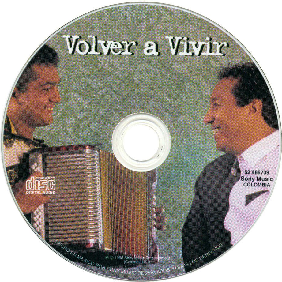 Cartula Cd de Diomedes Diaz & Ivan Zuleta - Volver A Vivir