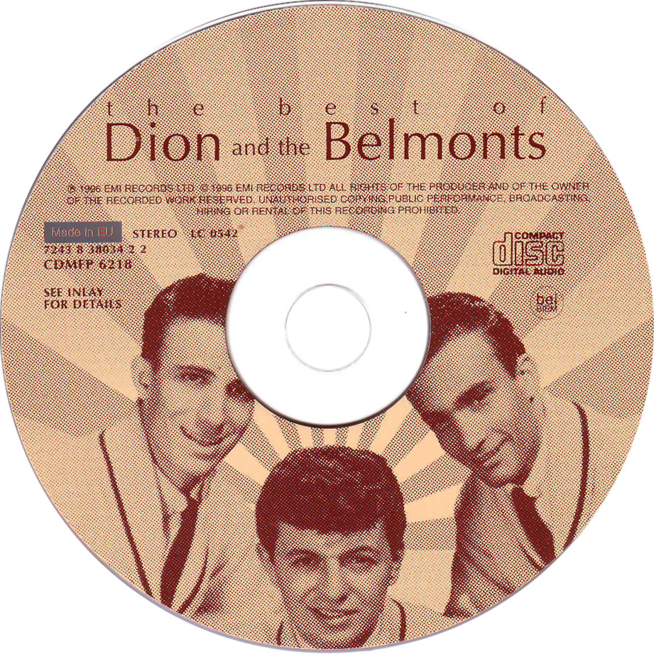 Cartula Cd de Dion & The Belmonts - The Best Of Dion & The Belmonts