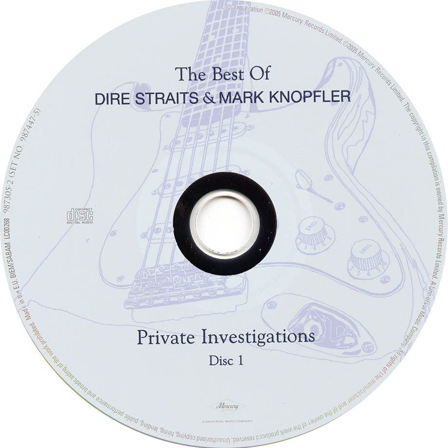 Carátula Cd1 de Dire Straits & Mark Knopfler - Private Investigations (The Best Of Dire Straits & Mark Knopfler)2cd's