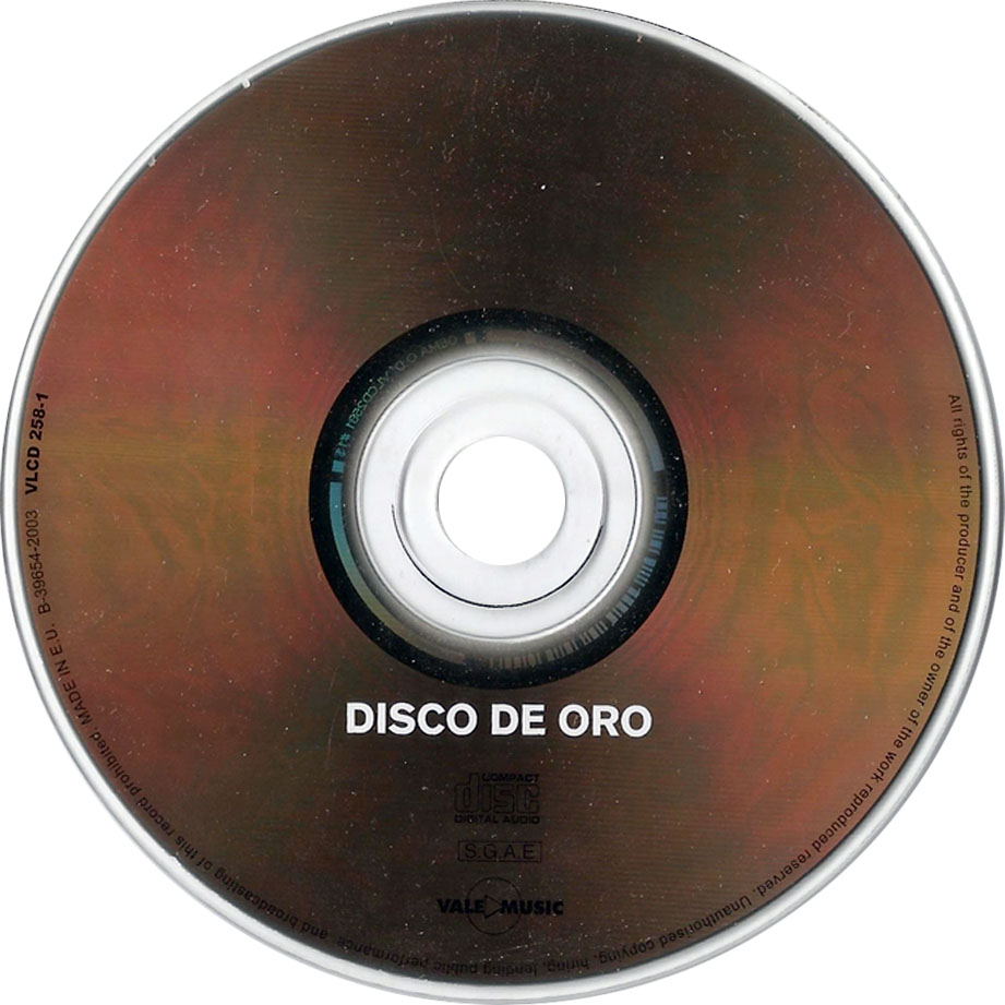 Cartula Cd de Disco De Oro