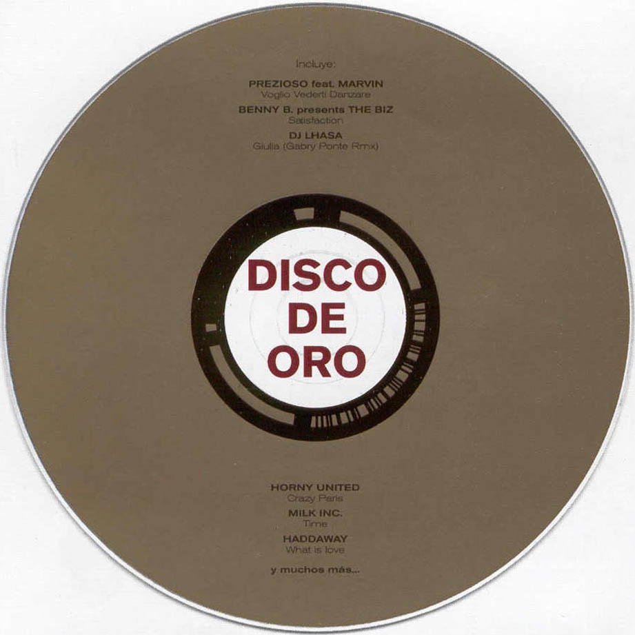 Cartula Frontal de Disco De Oro