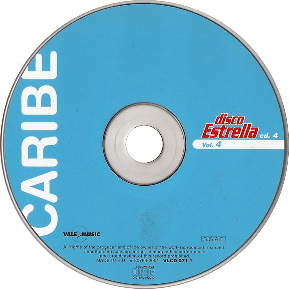 Cartula Cd2 de Disco Estrella Volumen 4 Cd 3 Y 4