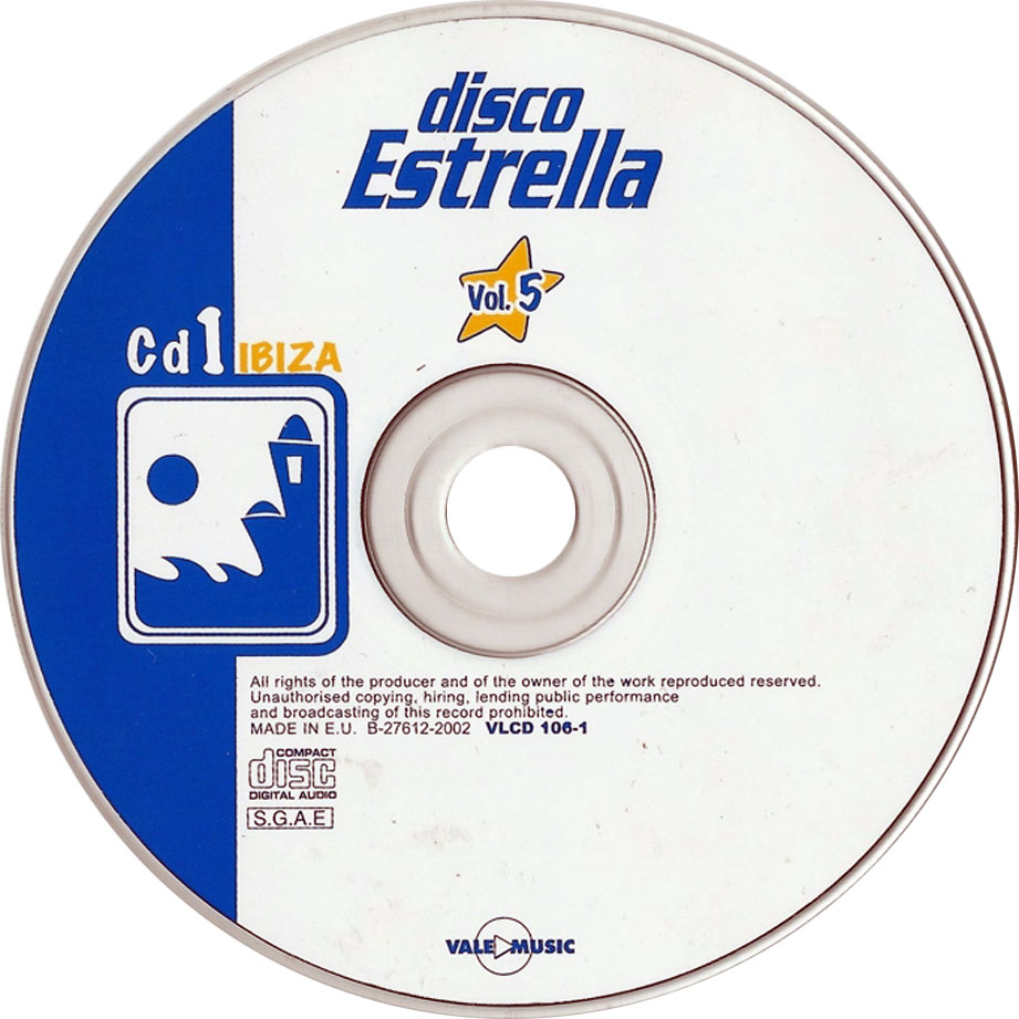 Cartula Cd1 de Disco Estrella Volumen 5 Cd 1 Y 2