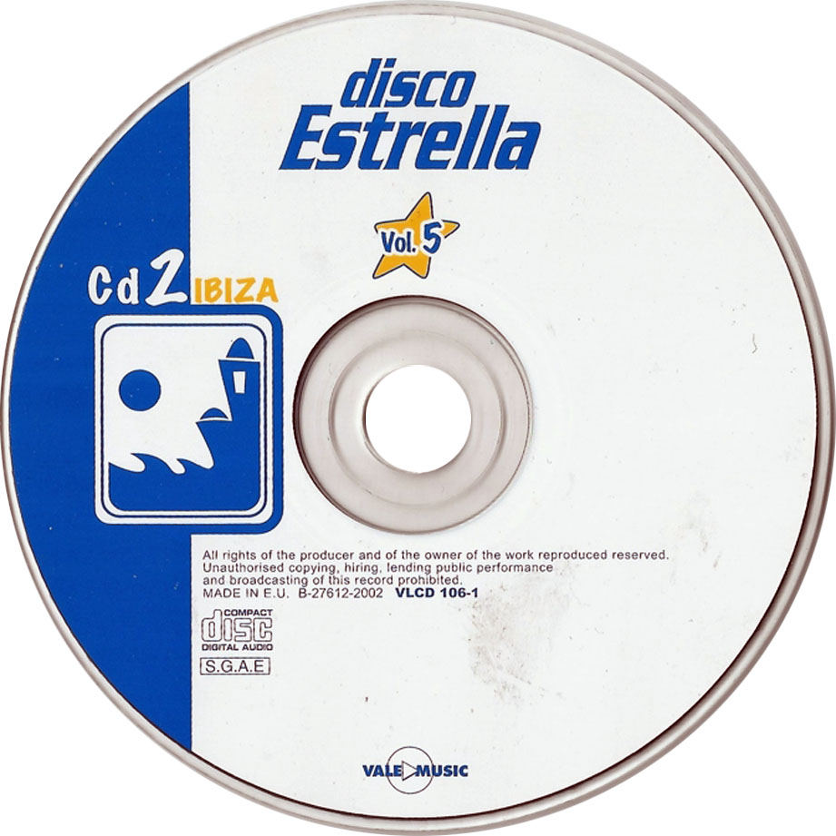 Cartula Cd2 de Disco Estrella Volumen 5 Cd 1 Y 2