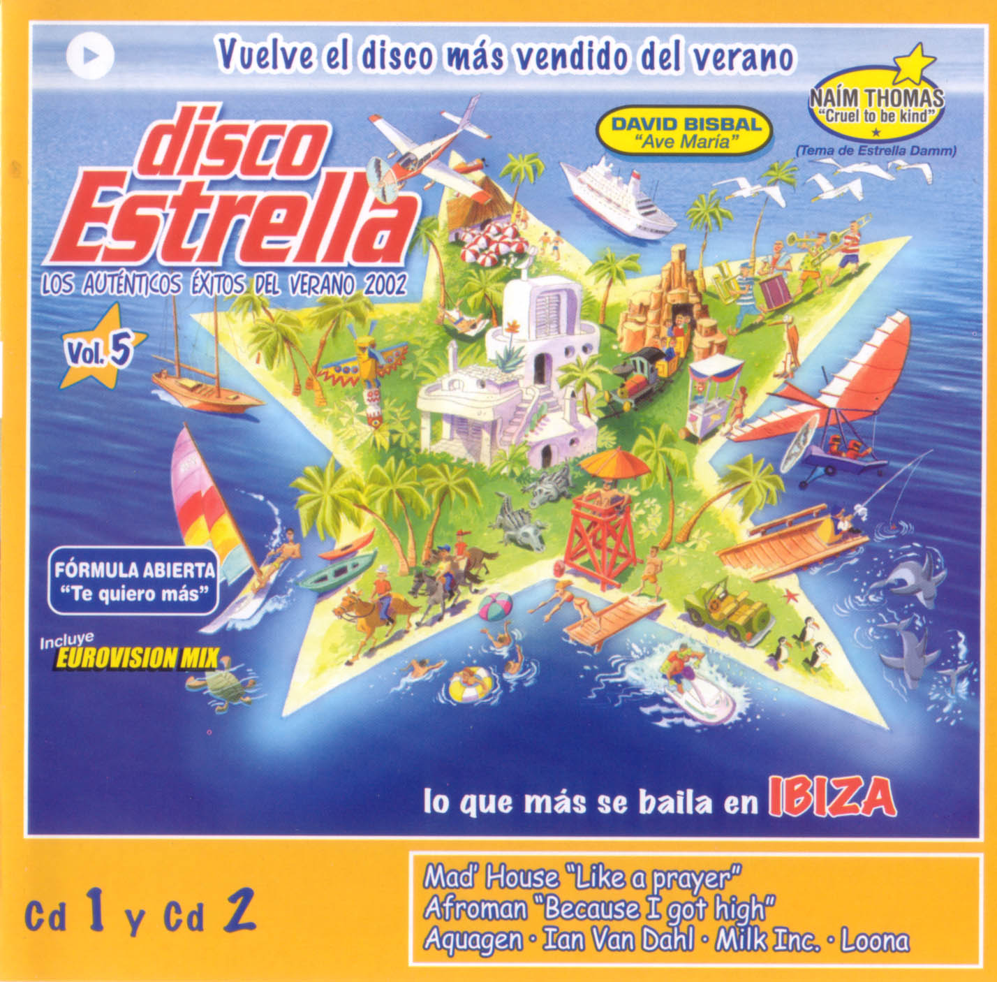 Cartula Frontal de Disco Estrella Volumen 5 Cd 1 Y 2