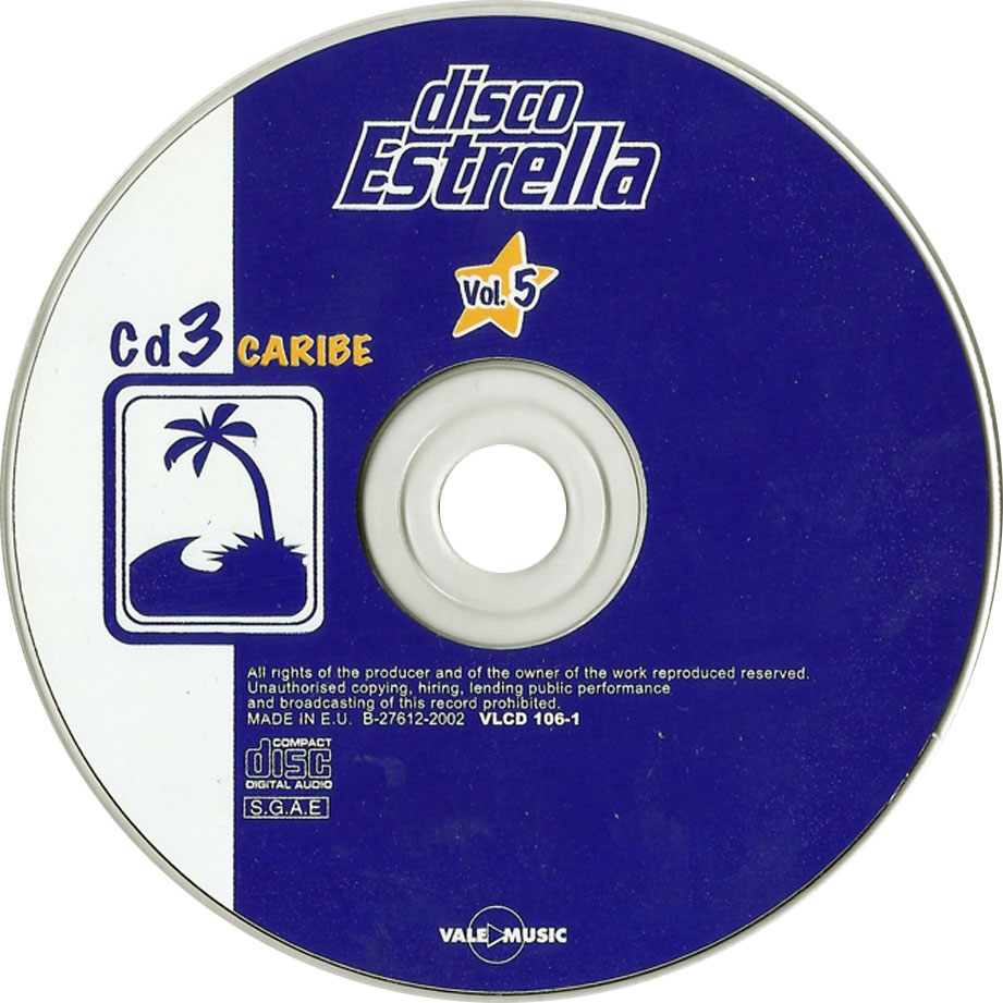 Cartula Cd1 de Disco Estrella Volumen 5 Cd 3 Y 4
