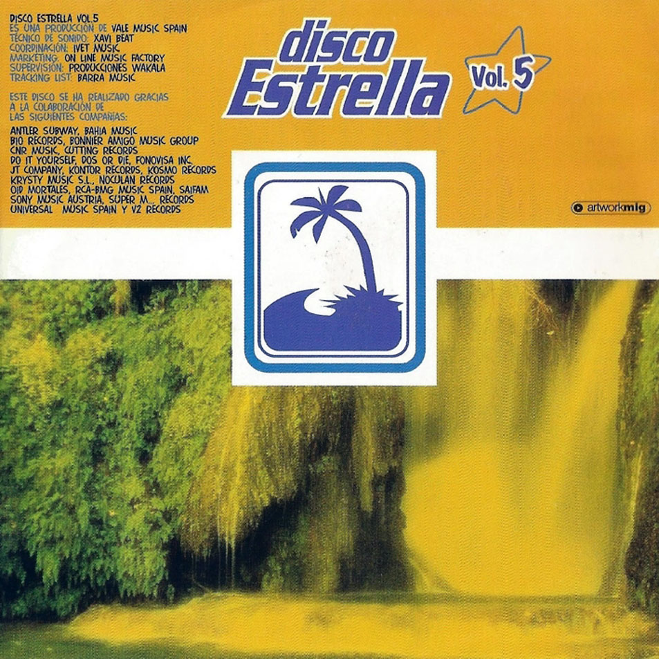 Cartula Interior Frontal de Disco Estrella Volumen 5 Cd 3 Y 4