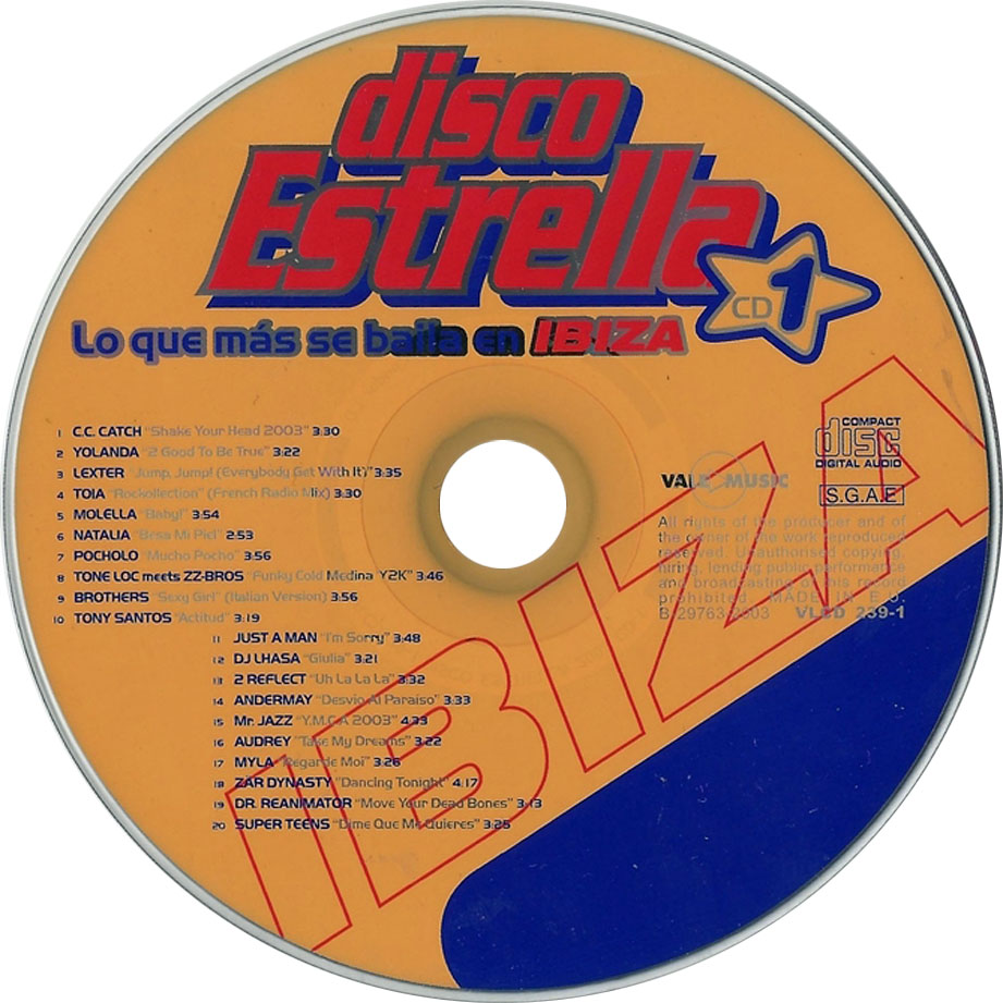 Cartula Cd1 de Disco Estrella Volumen 6 Cd 1 Y 2