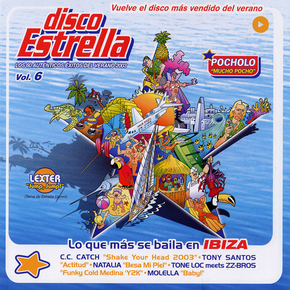 Cartula Frontal de Disco Estrella Volumen 6 Cd 1 Y 2