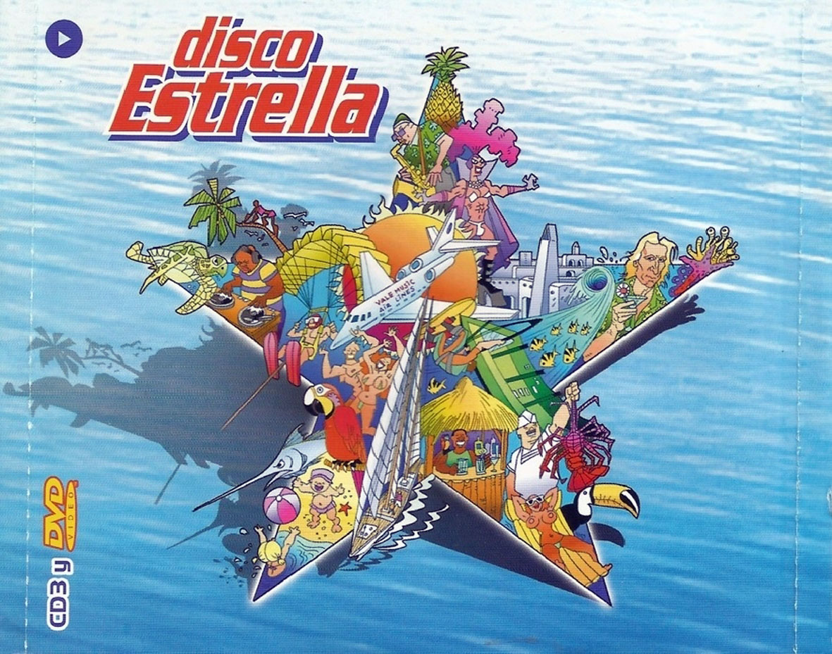 Cartula Interior Trasera de Disco Estrella Volumen 6 Cd 3 Y Dvd