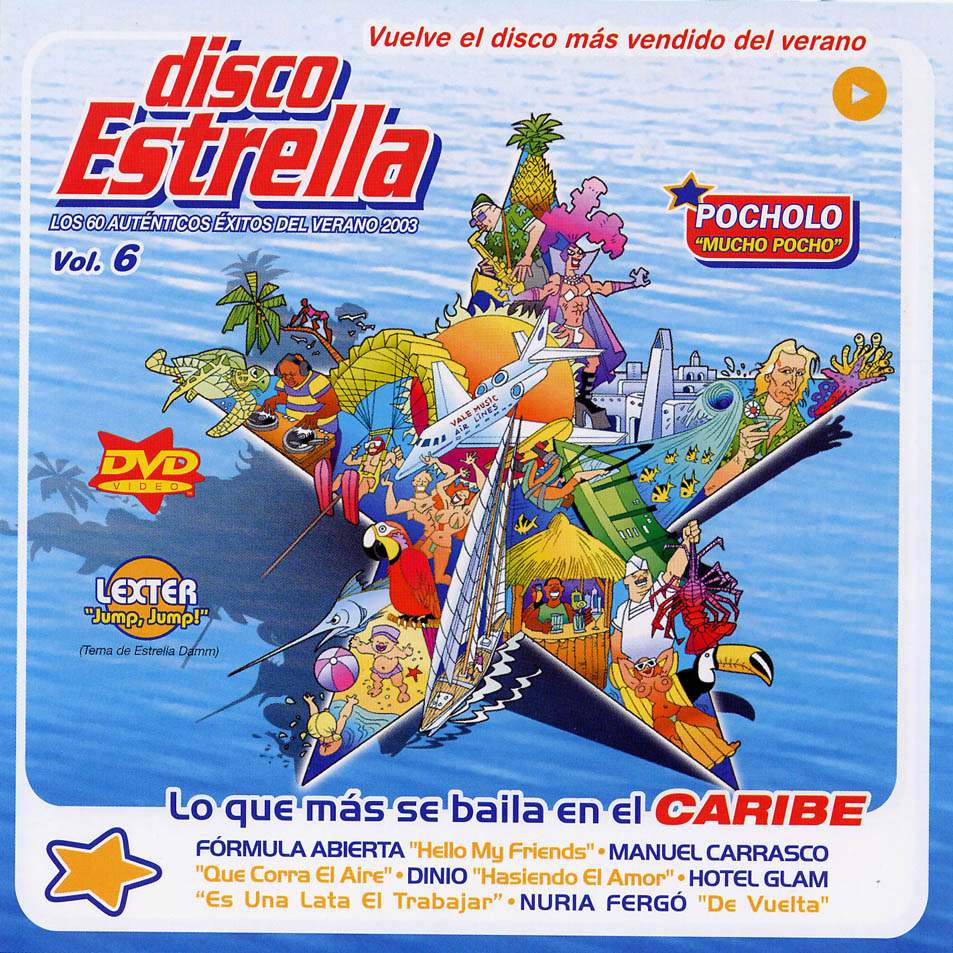 Cartula Frontal de Disco Estrella Volumen 6 Cd 3 Y Dvd