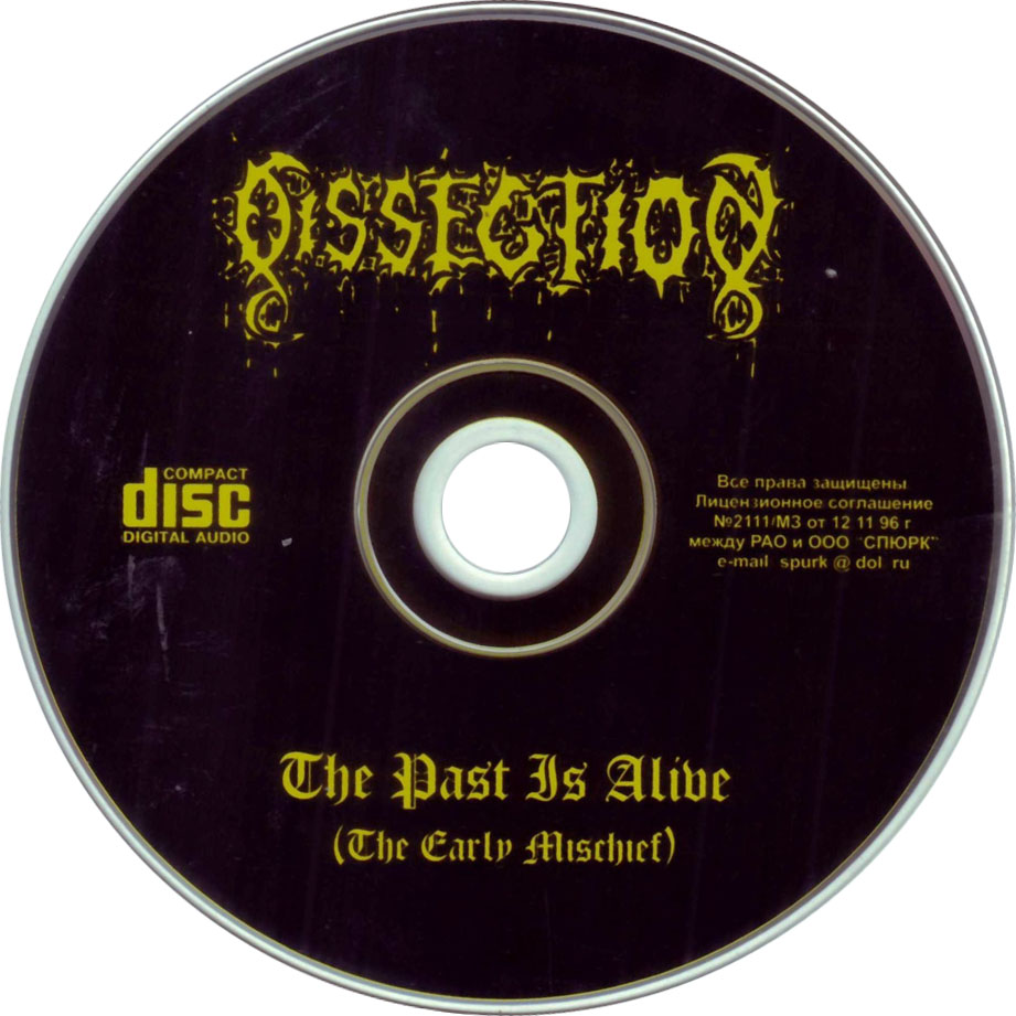Cartula Cd de Dissection - The Past Is Alive (The Early Mischief)