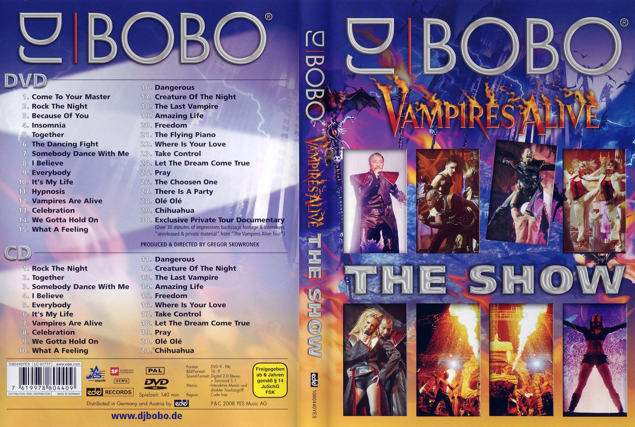 Cartula Caratula de Dj Bobo - Vampires Alive: The Show (Dvd)