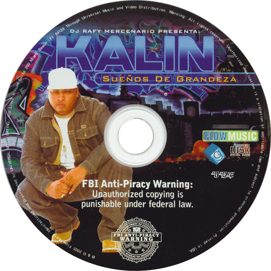 Cartula Cd de Dj Kalin - Sueos De Grandeza