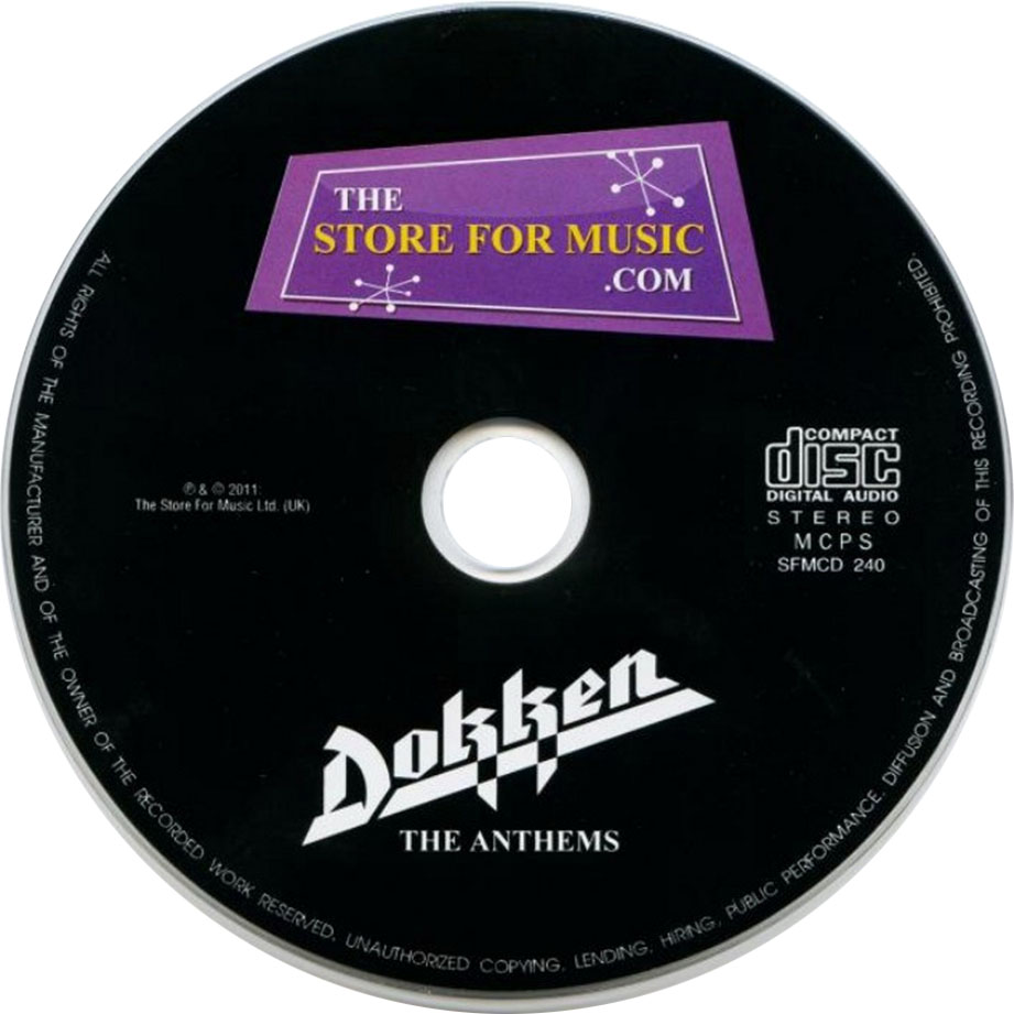Cartula Cd de Dokken - Anthems