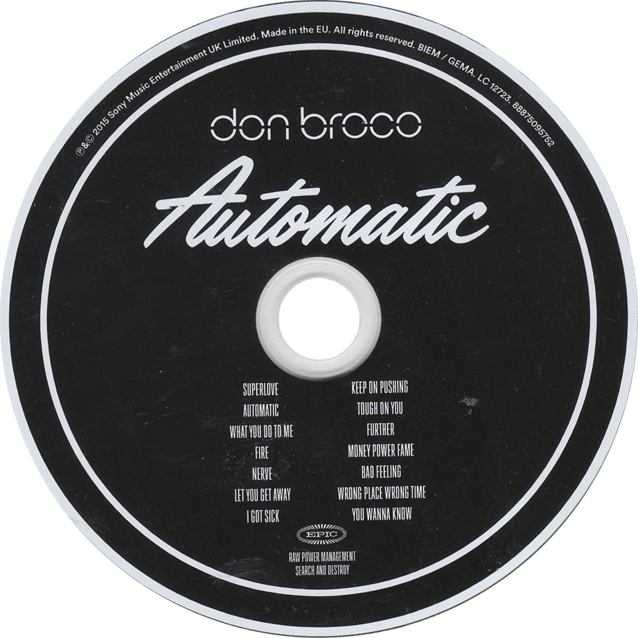 Cartula Cd de Don Broco - Automatic