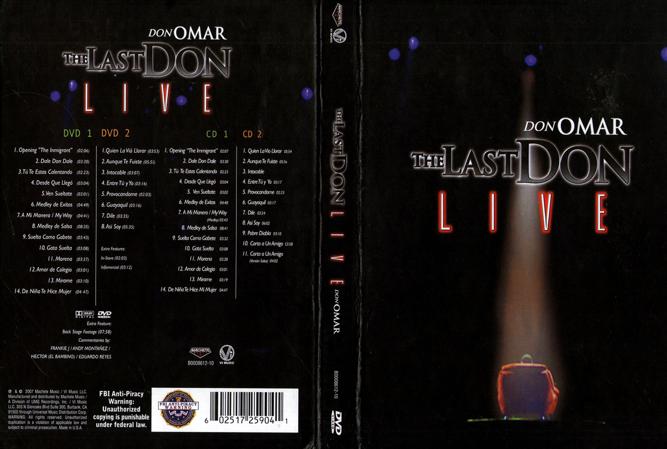 Cartula Caratula de Don Omar - The Last Don Live (Dvd)