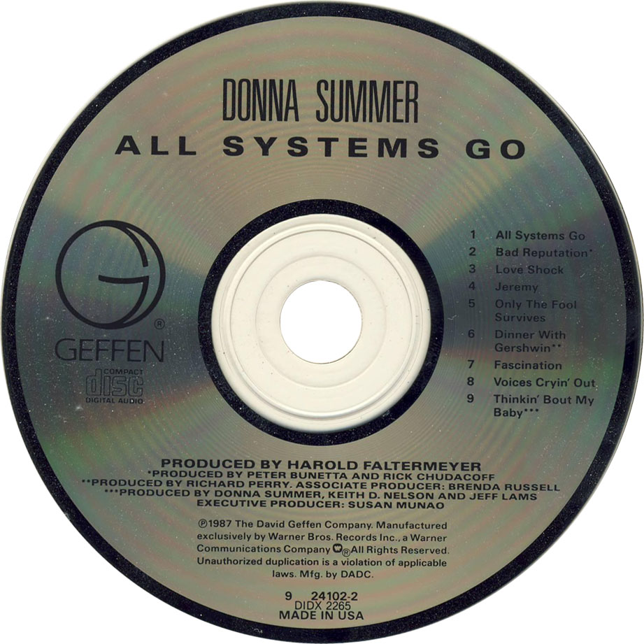 Cartula Cd de Donna Summer - All Systems Go