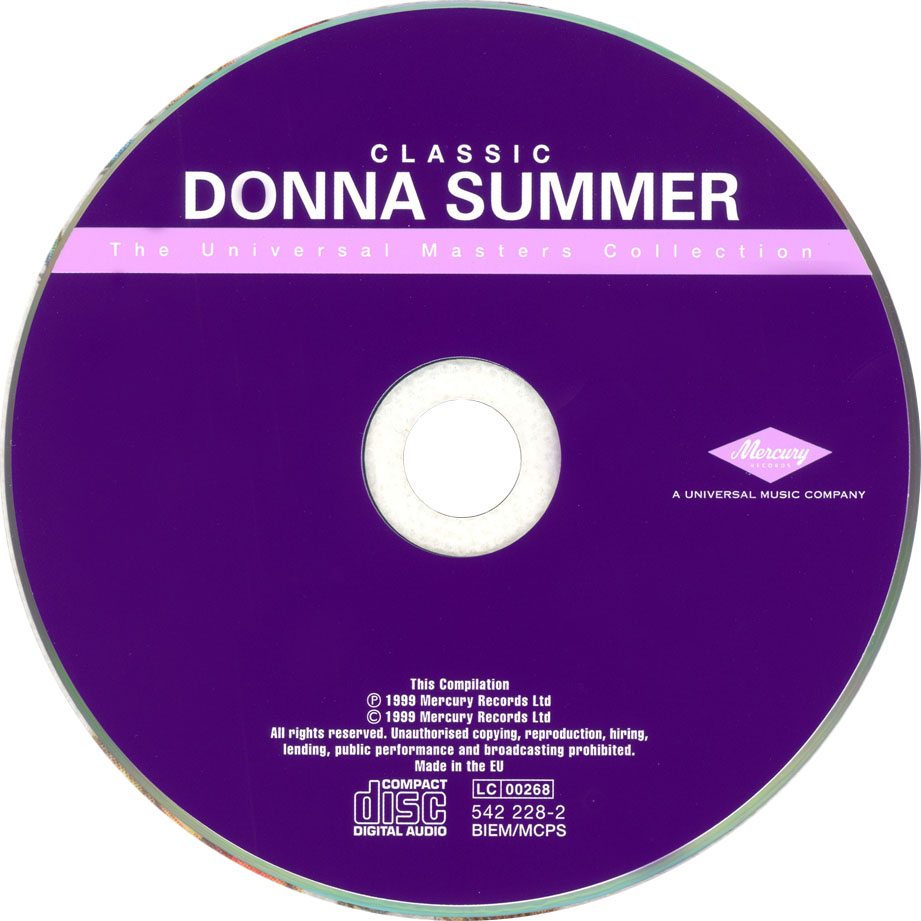 Cartula Cd de Donna Summer - Classic: The Universal Master Collection