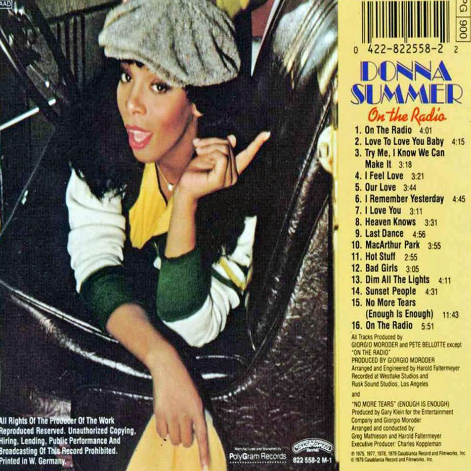 Cartula Interior Frontal de Donna Summer - On The Radio: Greatest Hits Volumes I & II